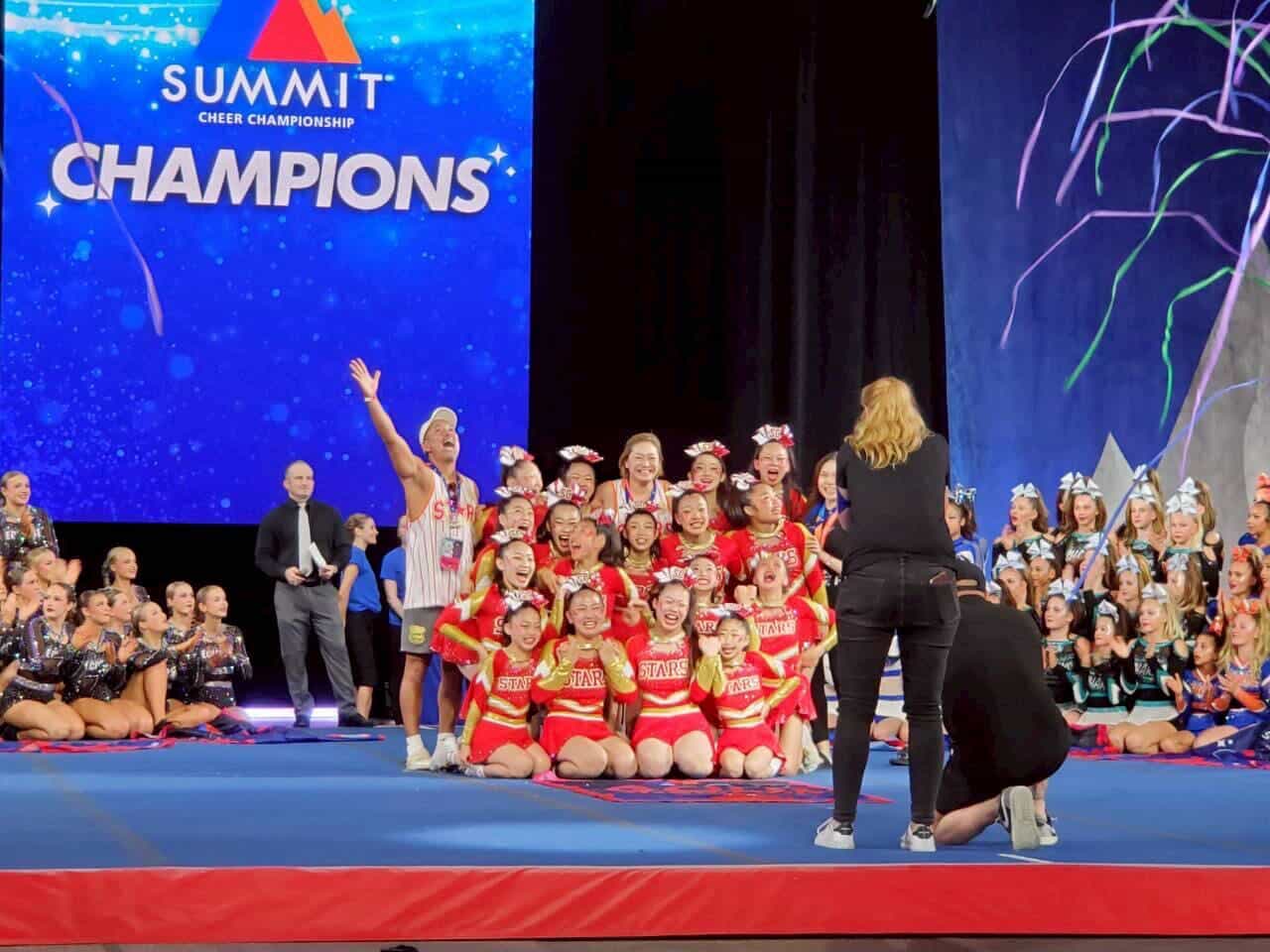 YOCS All Star Cheer STARS Crystal GOLD