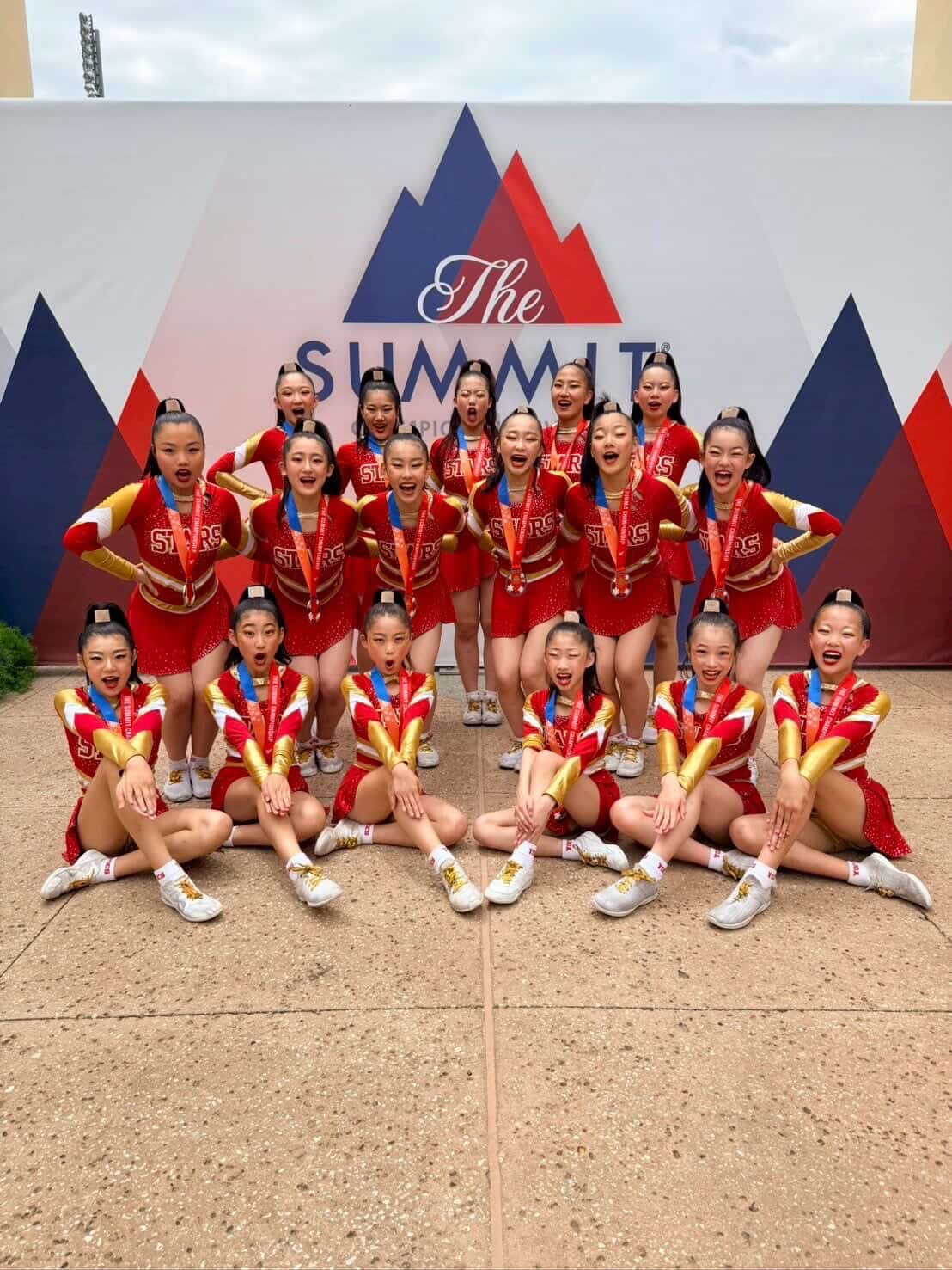 YOCS All Star Cheer STARS Crystal GOLD