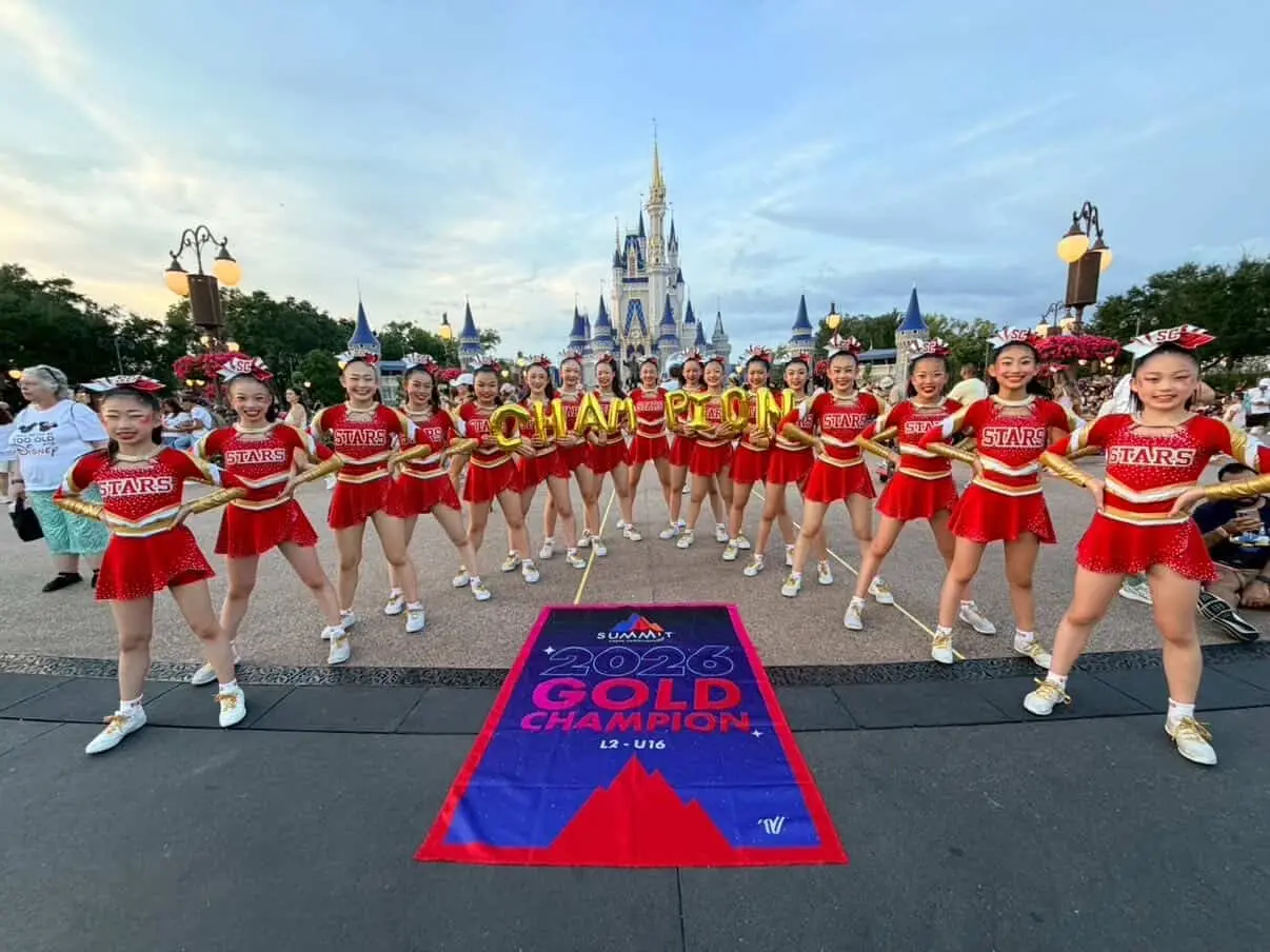 YOCS All Star Cheer STARS Crystal GOLD