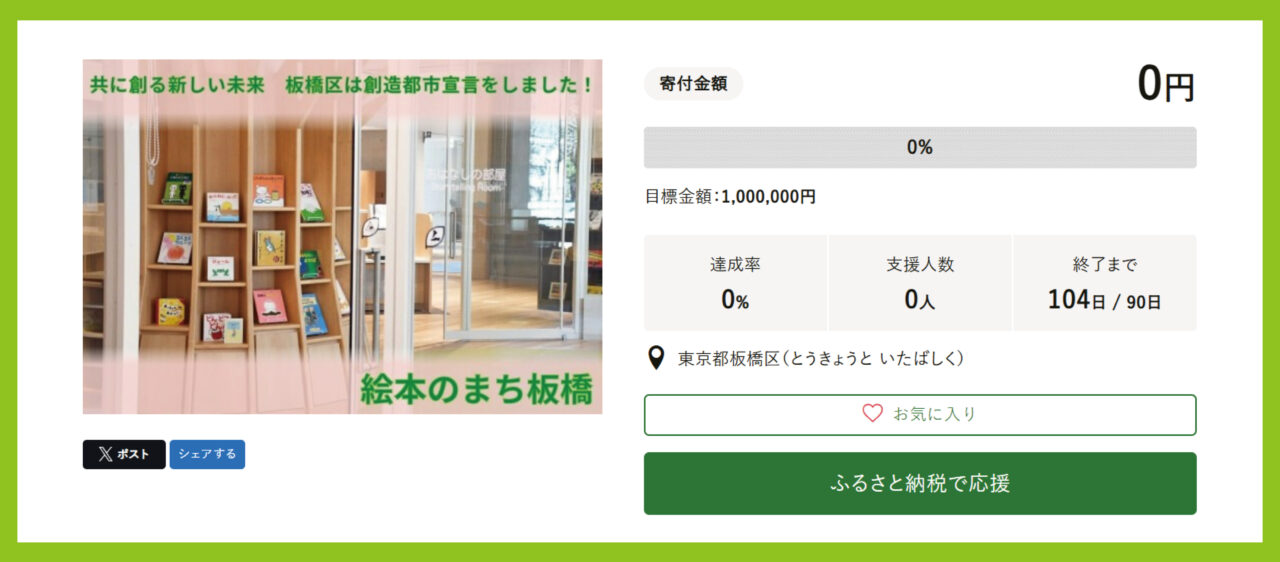 絵本のまち板橋クラウドファンディング